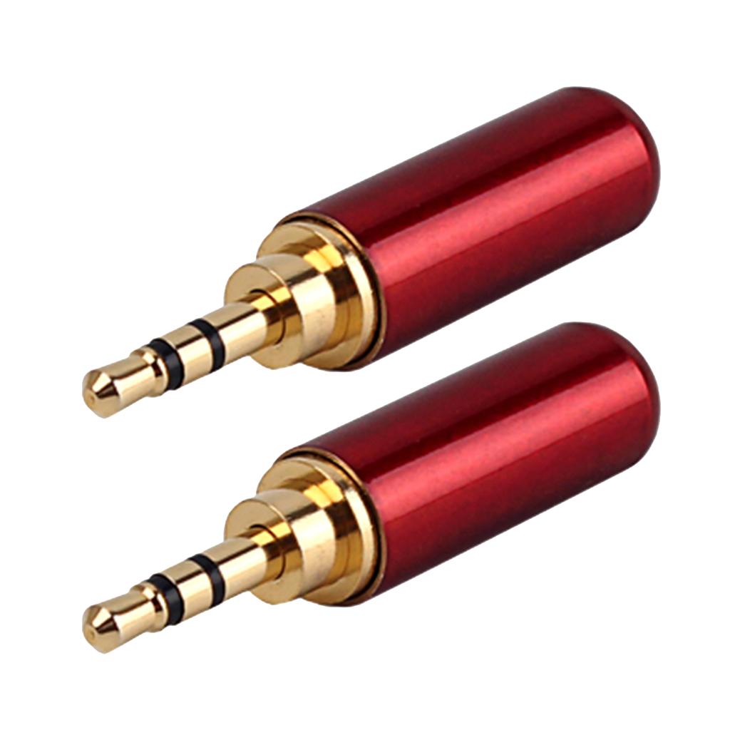 2.5mm 3 Poles Male Plug Aluminum Stereo Plug Wire Connector Plug Earphone