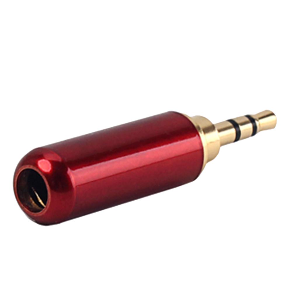 2.5mm 3 Poles Male Plug Aluminum Stereo Plug Wire Connector Plug Earphone
