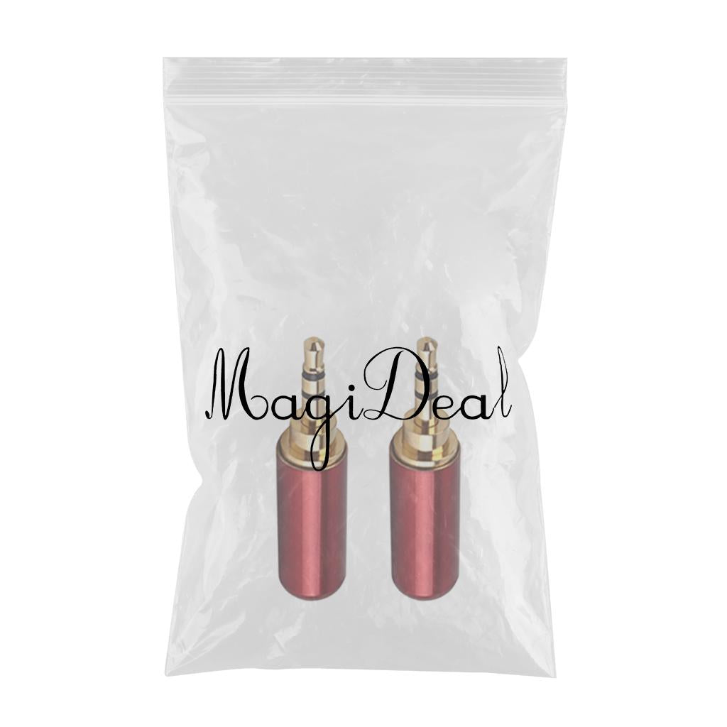 2.5mm 3 Poles Male Plug Aluminum Stereo Plug Wire Connector Plug Earphone