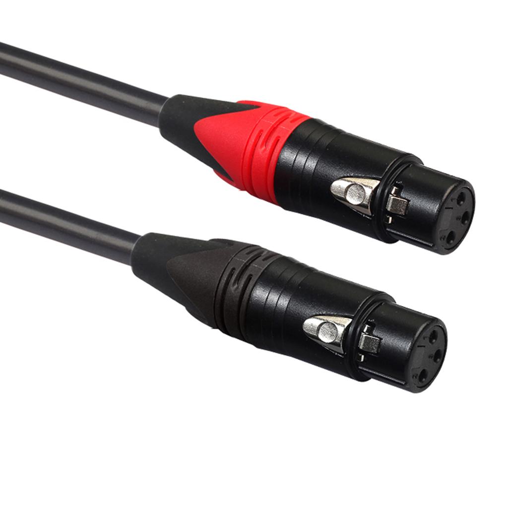 2 RCA to 2 XLR Female Cable Audio Connector for Amplifier Sound Box Mic