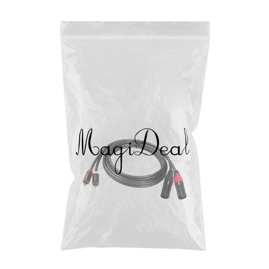 1pack 2 RCA to 2 XLR Male Cable Audio Connector 1.5m for Sound Box Mic