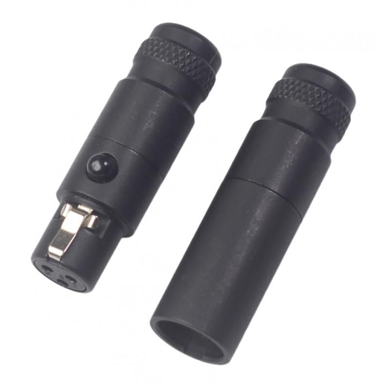 2pcs Mini XLR 3 Pin Plug Microphone DIY Audio Shielded Adapter Male/Female