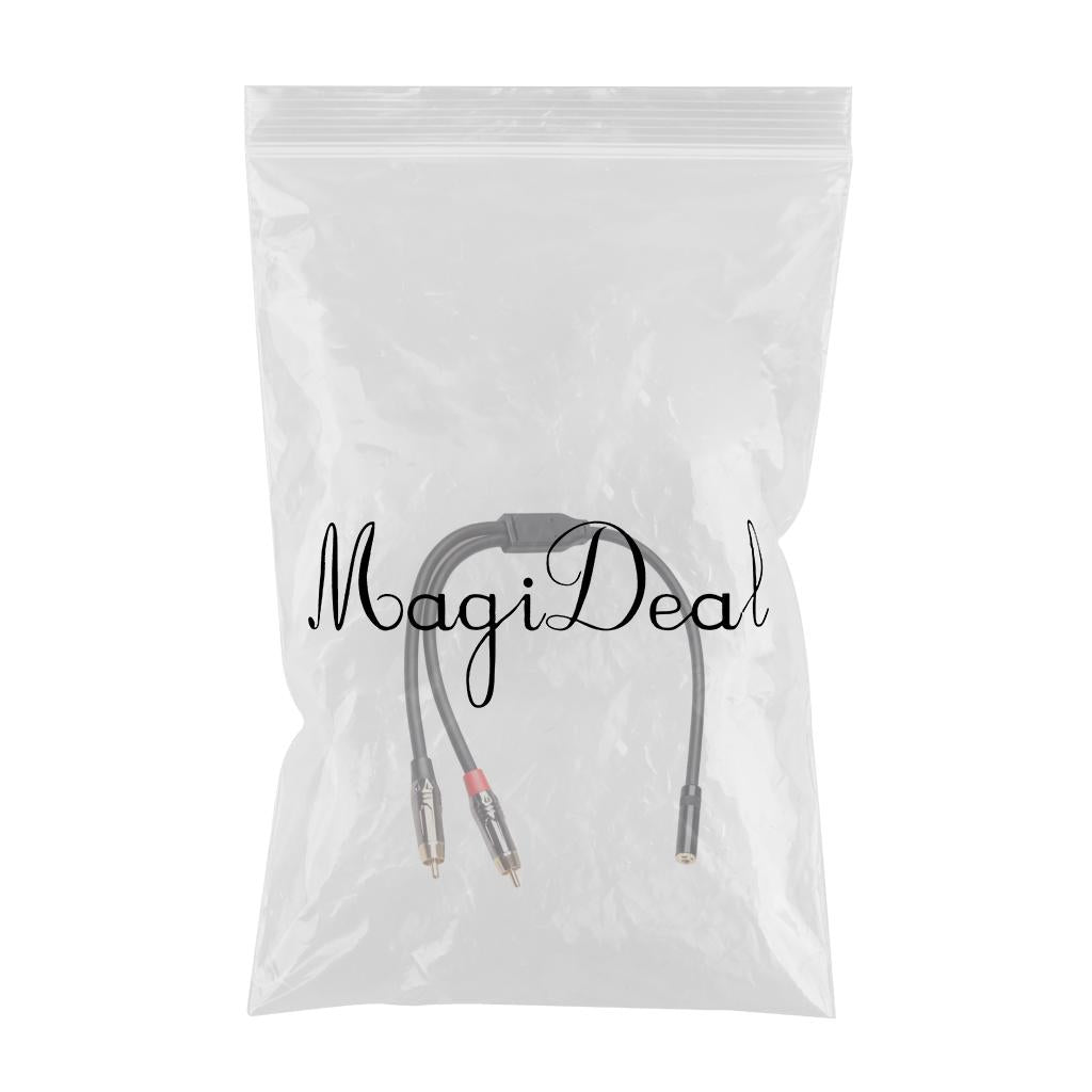 3.5mm Female to 2RCA  Dual Male Connector Audio Cable 40cm