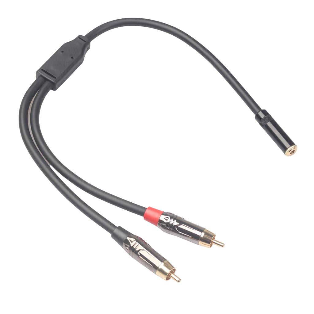3.5mm Female to 2RCA  Dual Male Connector Audio Cable 40cm