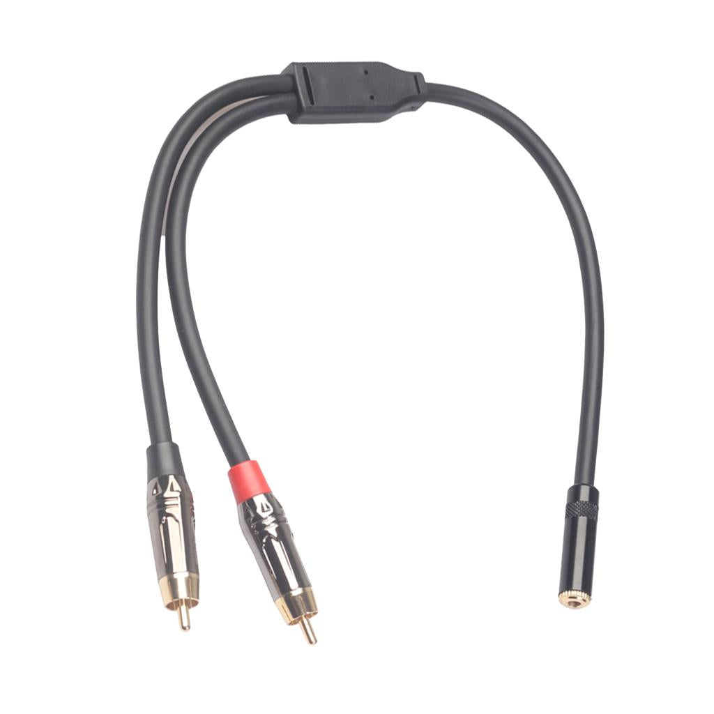 3.5mm Female to 2RCA  Dual Male Connector Audio Cable 40cm