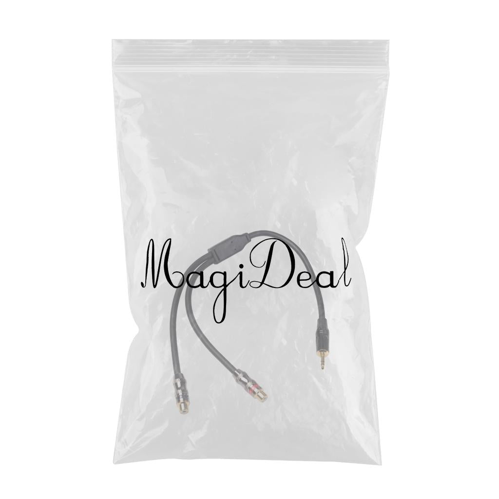 3.5mm to 2RCA Audio Stereo Cable Audio Connector for Amplifier Sound Box Mic