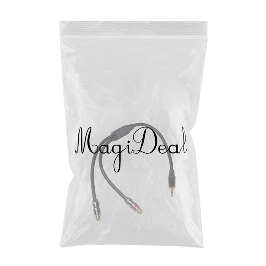 3.5mm to 2RCA Audio Stereo Cable Audio Connector for Amplifier Sound Box Mic