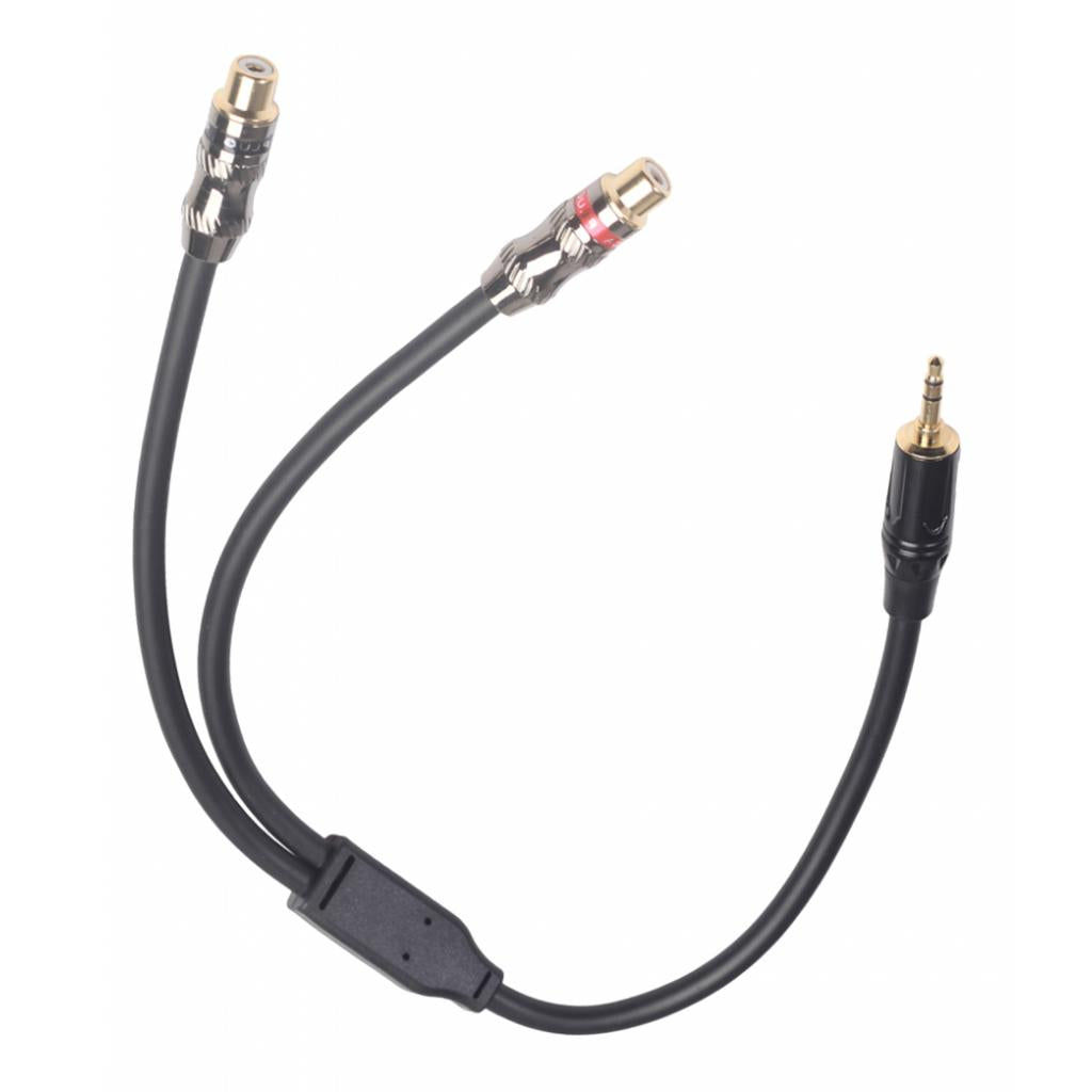 3.5mm to 2RCA Audio Stereo Cable Audio Connector for Amplifier Sound Box Mic