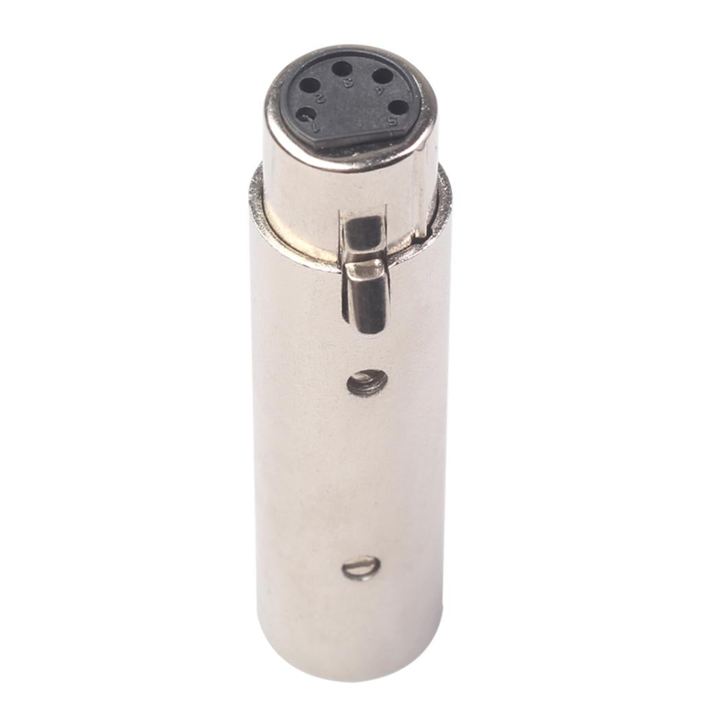Zinc Alloy 3 Pin Male to 5 Pin XLR Female Audio Adapter Connector