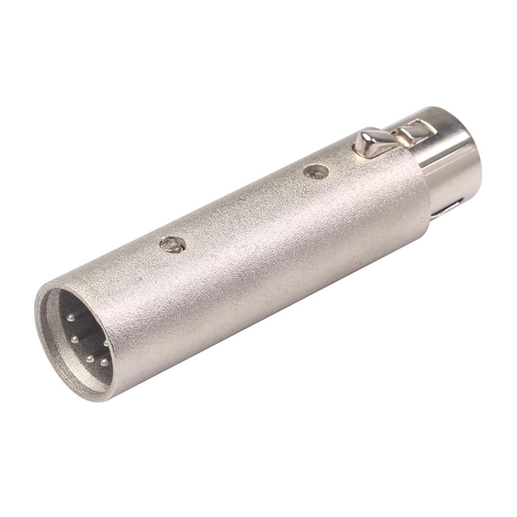 Zinc Alloy 3 Pin Female to 5 Pin XLR Male Audio Adapter Connector