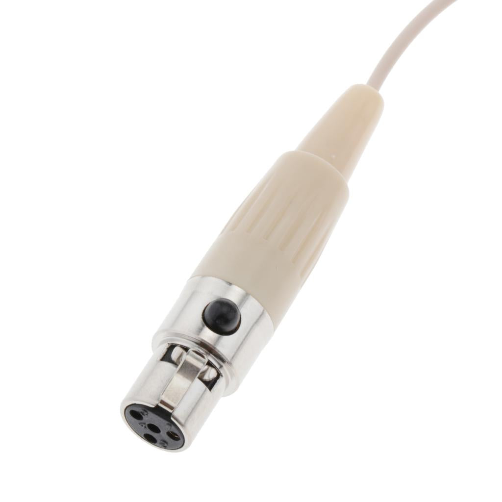 XLR 3-Pin 4-Pin Clip-On Lapel Lavalier Microphone 51" 1.3m Cable Mic 4-pin