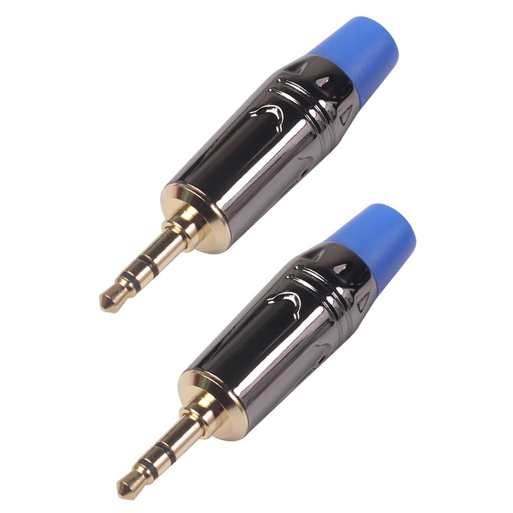 Jack Male Solder Plug 3.5mm Gold-plated DIY Headset Earphone Audio Adapter