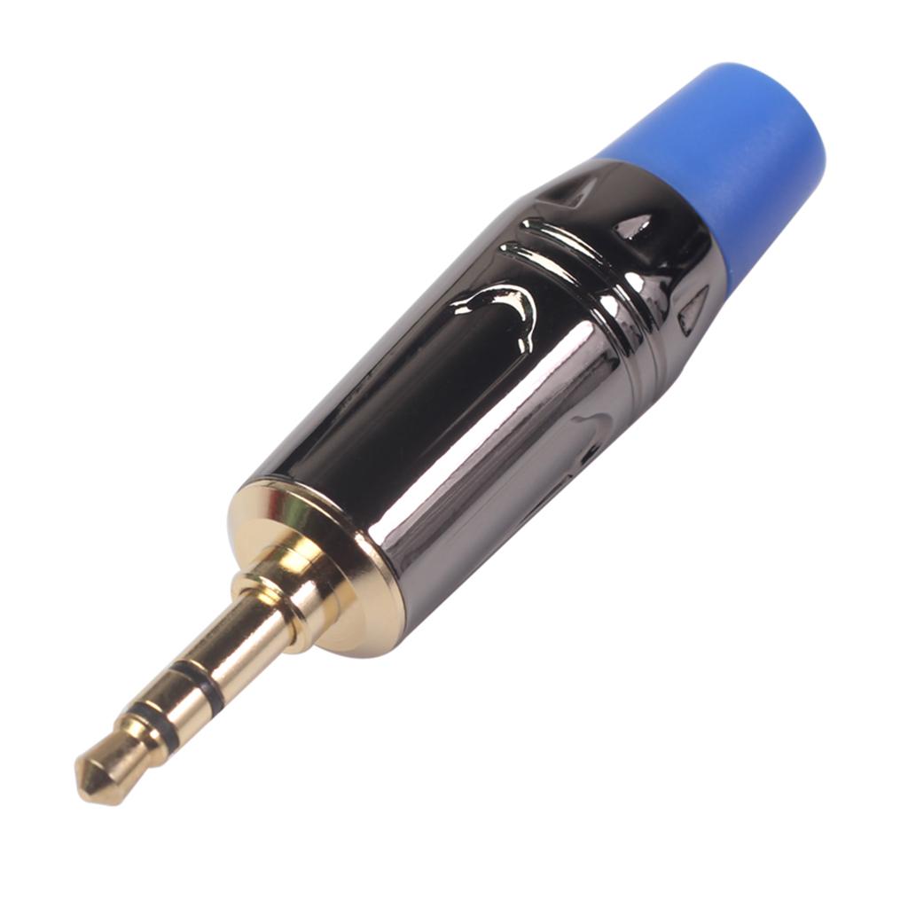 Jack Male Solder Plug 3.5mm Gold-plated DIY Headset Earphone Audio Adapter