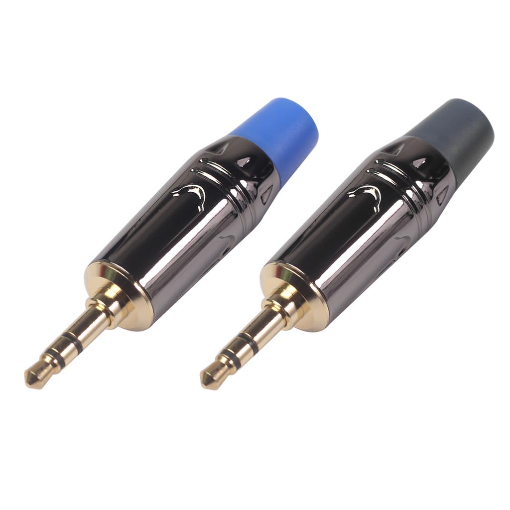 Jack Male Solder Plug 3.5mm Gold-plated DIY Headset Earphone Audio Adapter