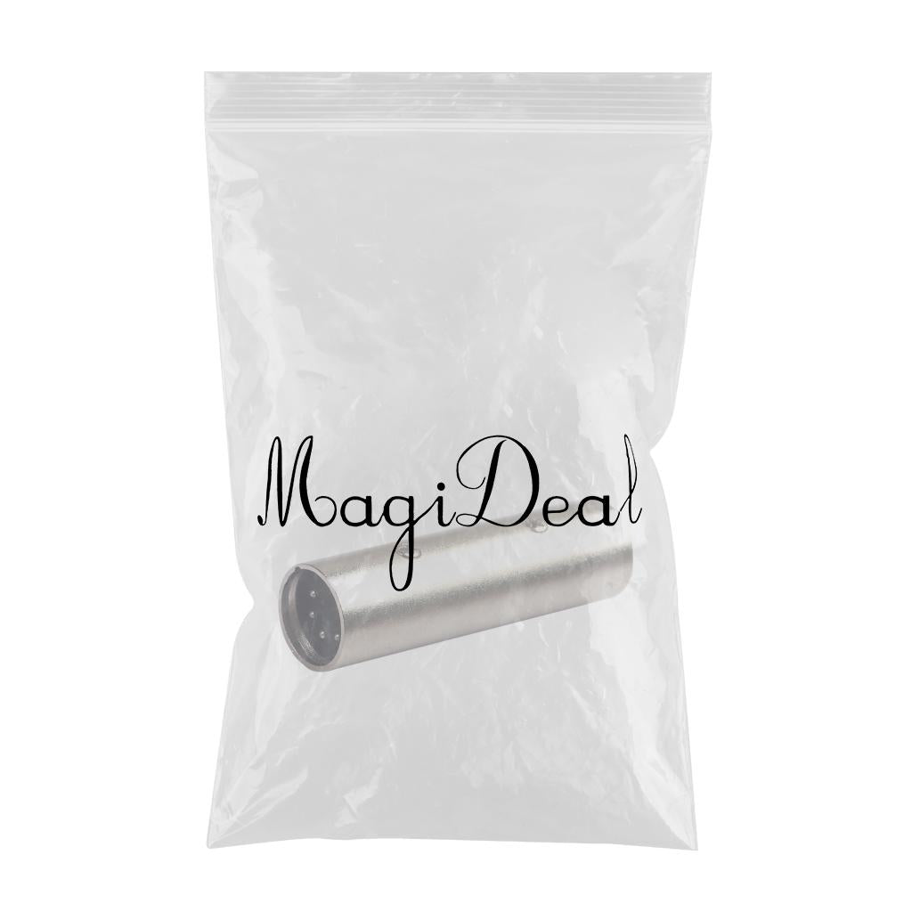 5Pin XLR Male to Male Audio Connector Lead Adapter Silver 63x18mm