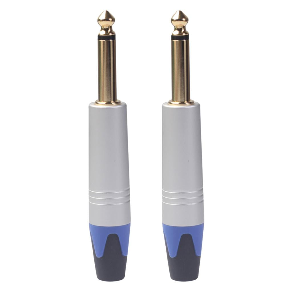 6.35mm Mono Jack Plug DIY Audio Soldering for Microphone Guitar Adapter