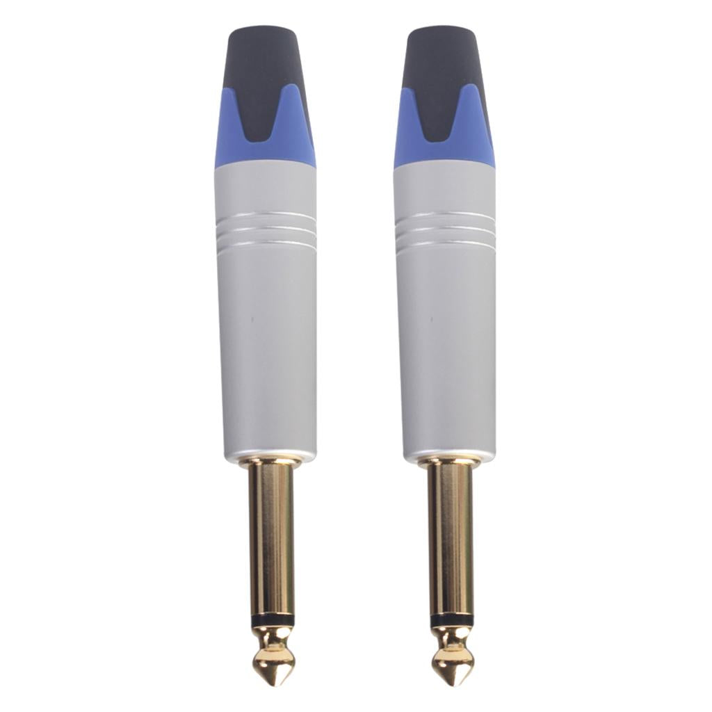 6.35mm Mono Jack Plug DIY Audio Soldering for Microphone Guitar Adapter