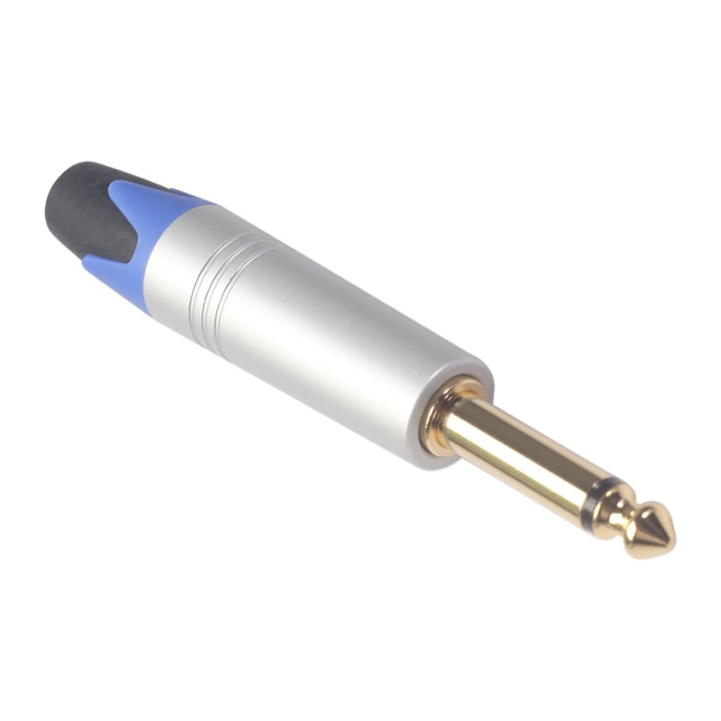 6.35mm Mono Jack Plug DIY Audio Soldering for Microphone Guitar Adapter