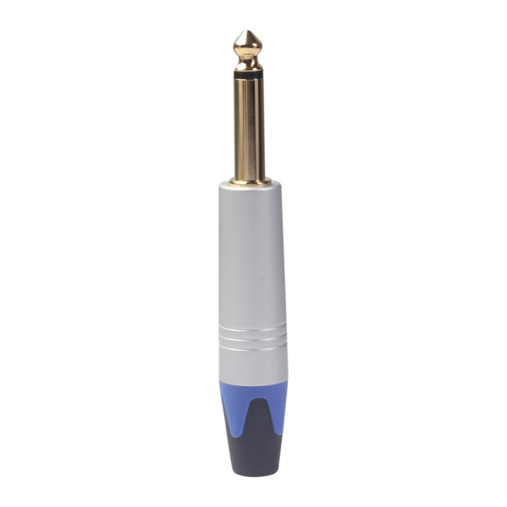 6.35mm Mono Jack Plug DIY Audio Soldering for Microphone Guitar Adapter