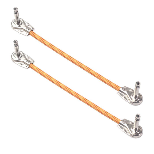 2 Pieces 6.35MM Male to Male Guitar Audio Connector Adapter Accessory