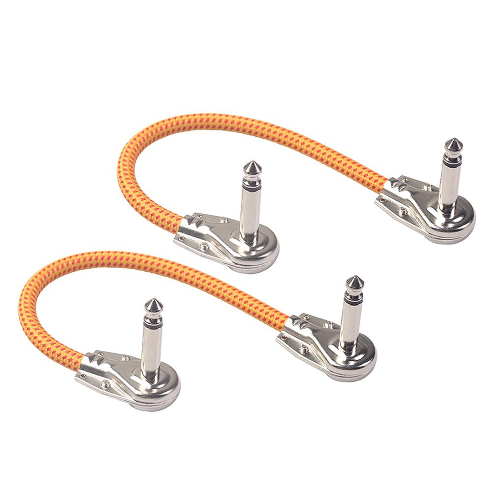 2 Pieces 6.35MM Male to Male Guitar Audio Connector Adapter Accessory