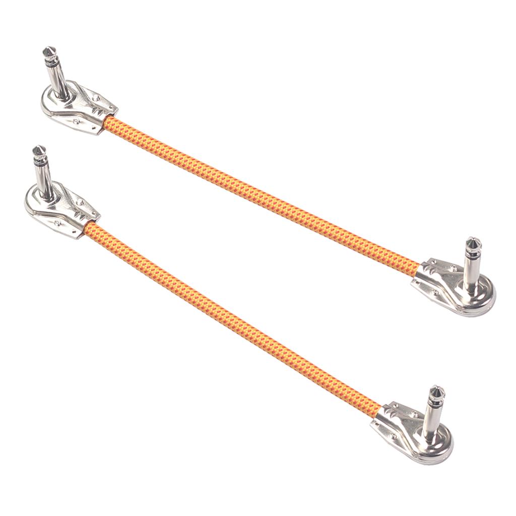 2 Pieces 6.35MM Male to Male Guitar Audio Connector Adapter Accessory