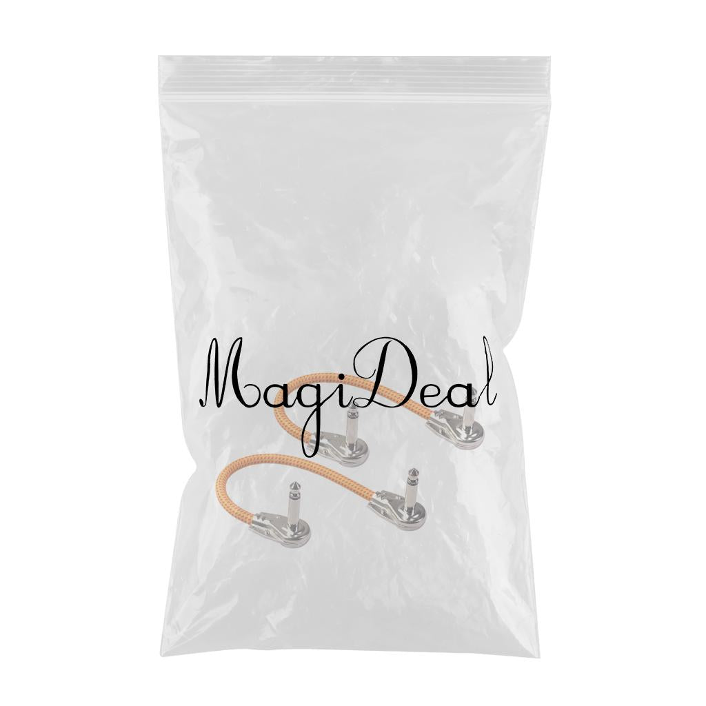 2 Pieces 6.35MM Male to Male Guitar Audio Connector Adapter Accessory