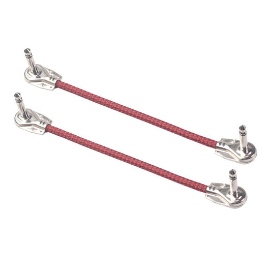 2pcs Guitar Patch Cable 1/4in Plug DIY Instrument for Effect Audio Red