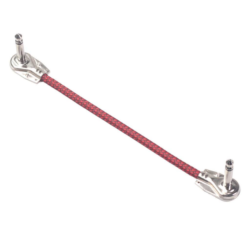 2pcs Guitar Patch Cable 1/4in Plug DIY Instrument for Effect Audio Red