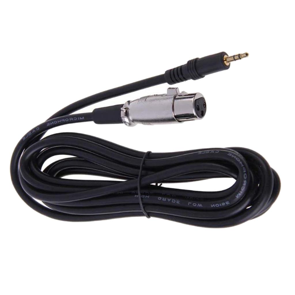 2.5m 3-Pin XLR Female to 3.5mm 1/8" Male Plug Microphone Sound Cord Cable