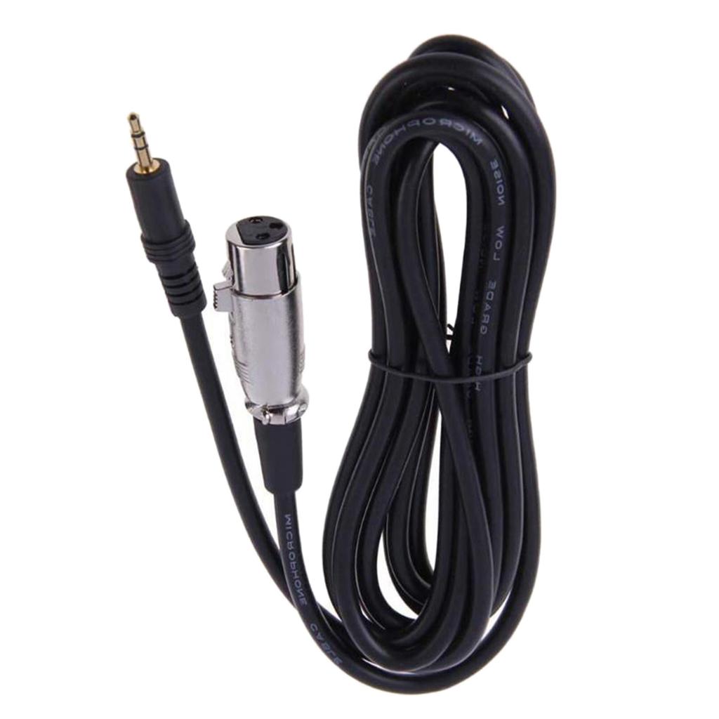 2.5m 3-Pin XLR Female to 3.5mm 1/8" Male Plug Microphone Sound Cord Cable