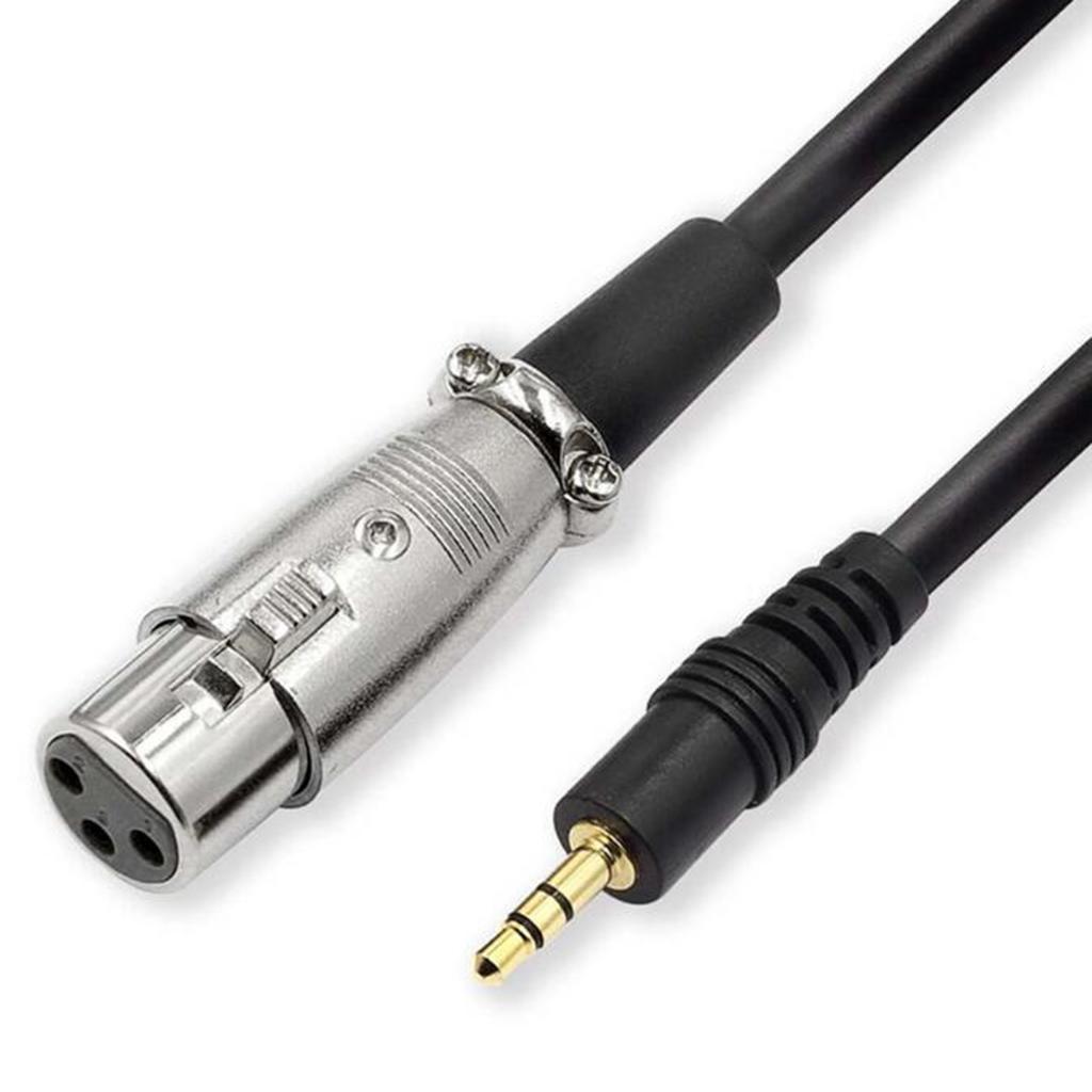 2.5m 3-Pin XLR Female to 3.5mm 1/8" Male Plug Microphone Sound Cord Cable