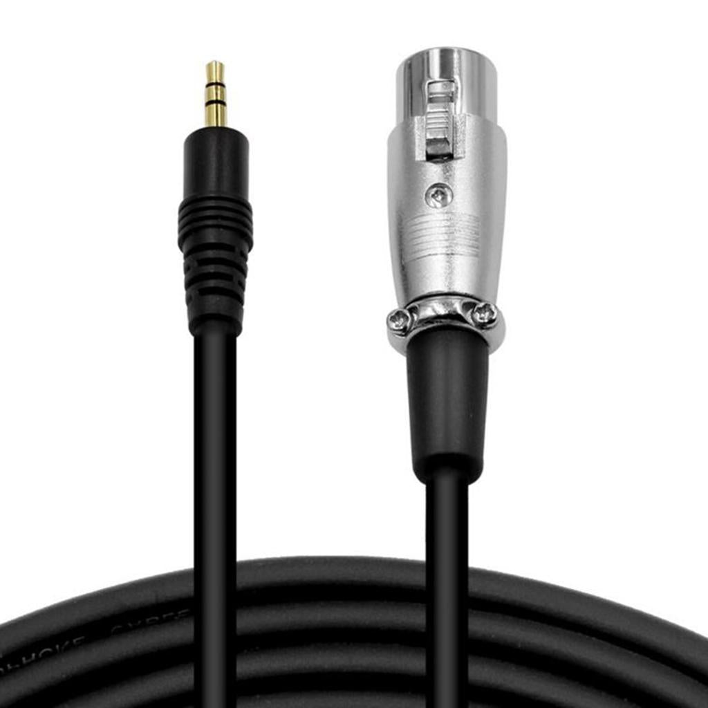 2.5m 3-Pin XLR Female to 3.5mm 1/8" Male Plug Microphone Sound Cord Cable