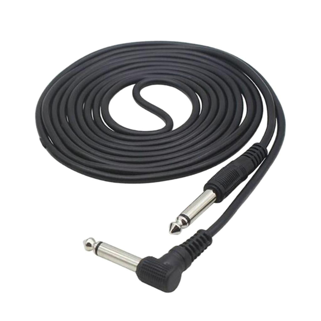 10ft 1/4inch 6.35mm Jack Plug Connector Audio Cable for Electric Guitar