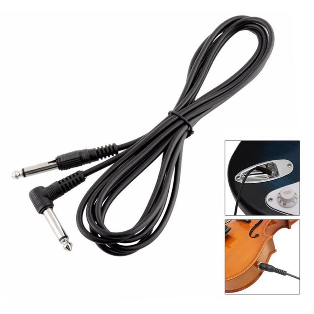 10ft 1/4inch 6.35mm Jack Plug Connector Audio Cable for Electric Guitar