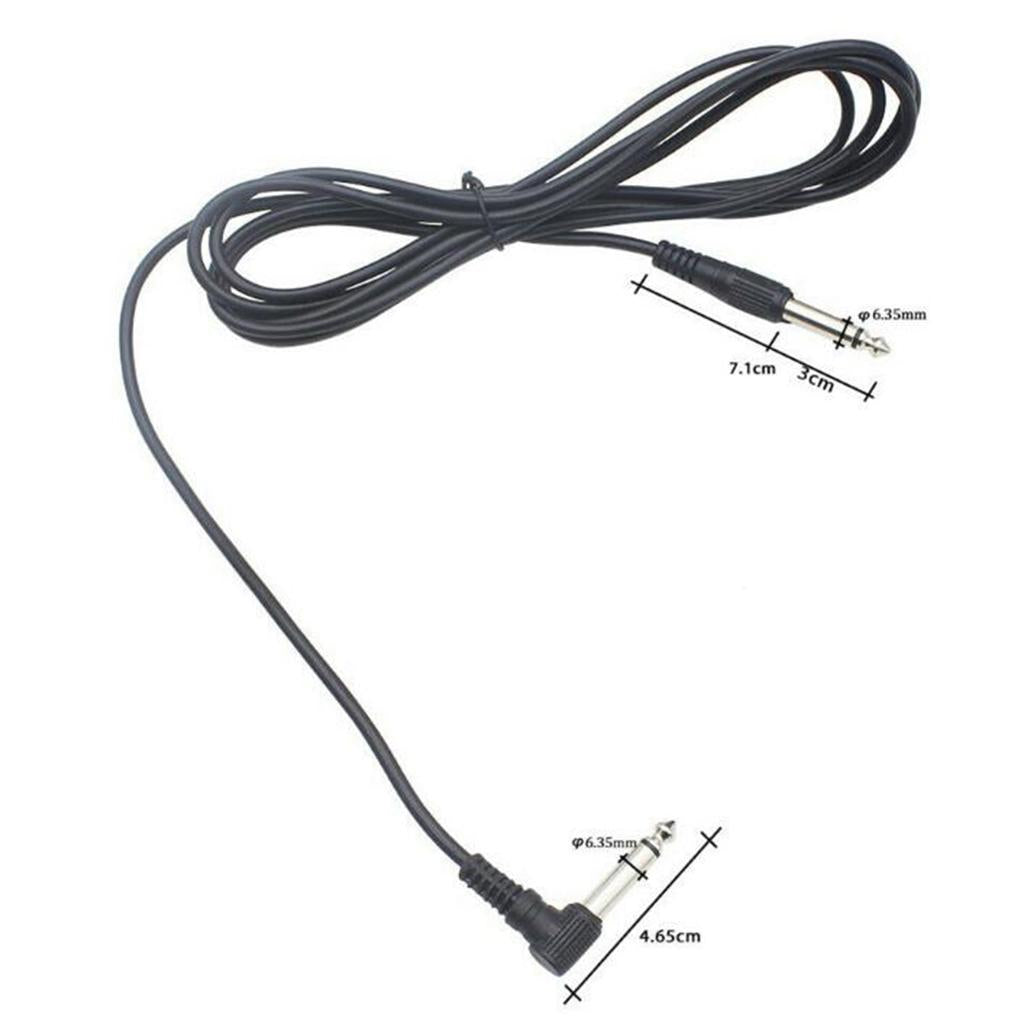 10ft 1/4inch 6.35mm Jack Plug Connector Audio Cable for Electric Guitar