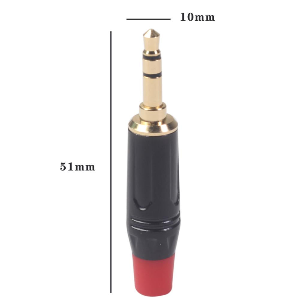 2PC 3.5mm Stereo Jack Connector for DIY Microphone Audio Soldering Adapter