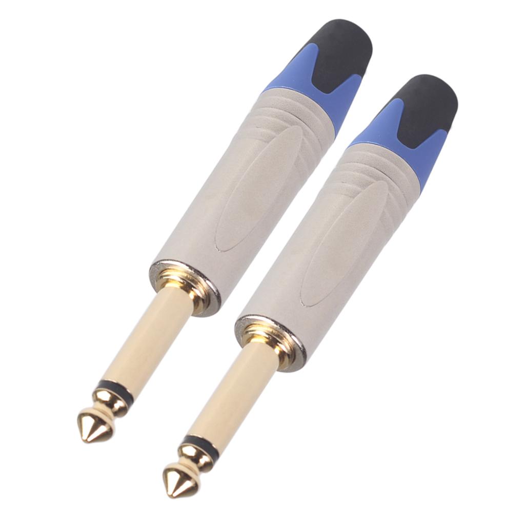 6.35mm Stereo Jack Plug for DIY Audio Soldering for Microphone
