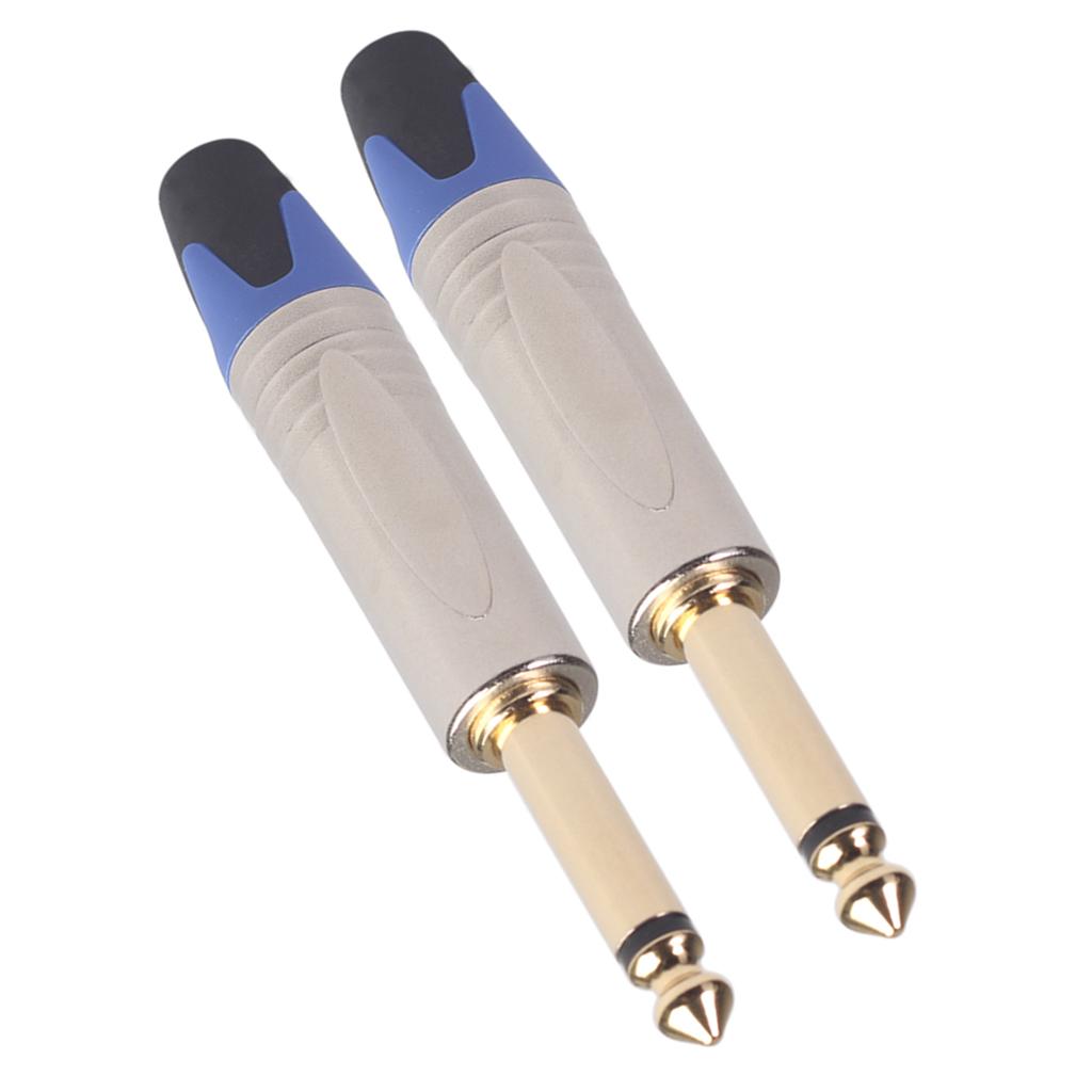 6.35mm Stereo Jack Plug for DIY Audio Soldering for Microphone