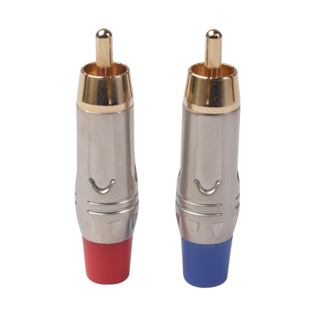 Gold RCA Snake Gold Plated Plug Audio Rca Cable Male Audio Video Connector