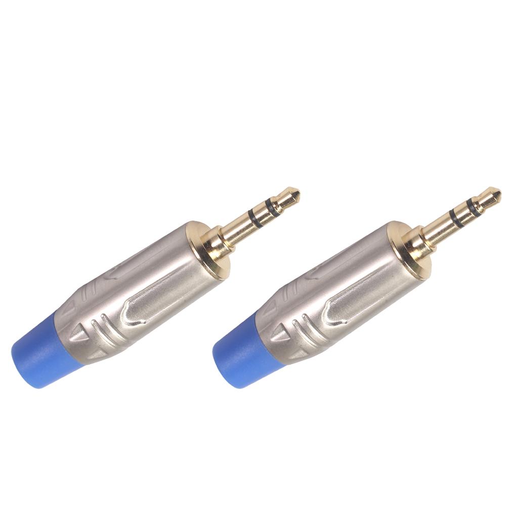 2pcs Solder Plug 3.5mm Gold-plated DIY Headset Earphone Audio Adapter