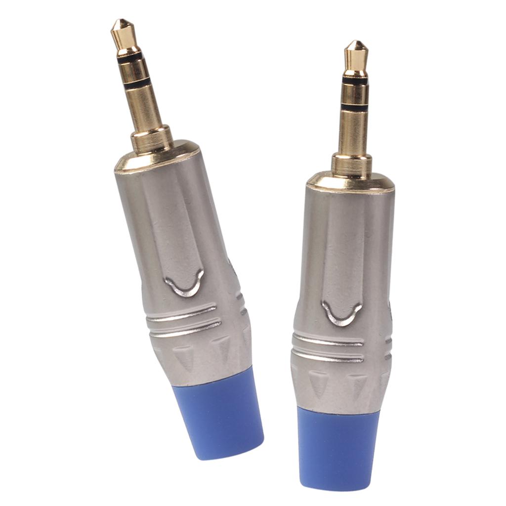 2pcs Solder Plug 3.5mm Gold-plated DIY Headset Earphone Audio Adapter
