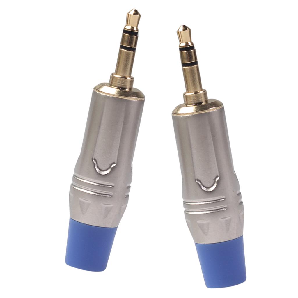2pcs Solder Plug 3.5mm Gold-plated DIY Headset Earphone Audio Adapter