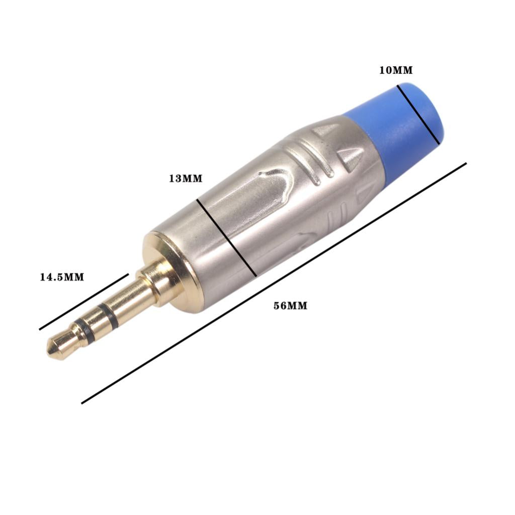 2pcs Solder Plug 3.5mm Gold-plated DIY Headset Earphone Audio Adapter