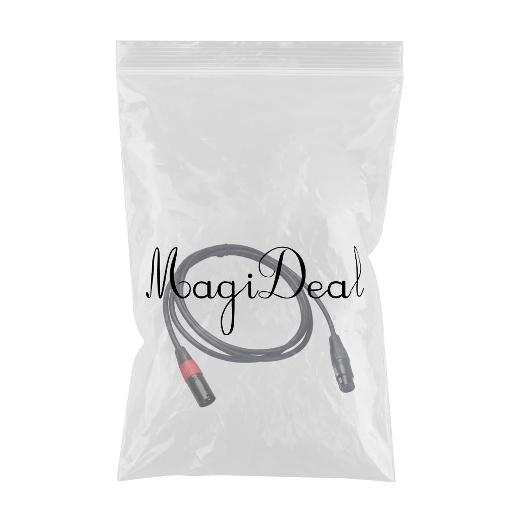 Black 3Pin Male Plug to XLR 5Pin Female Plug Cable Adapter XK1073M5F 1.8m