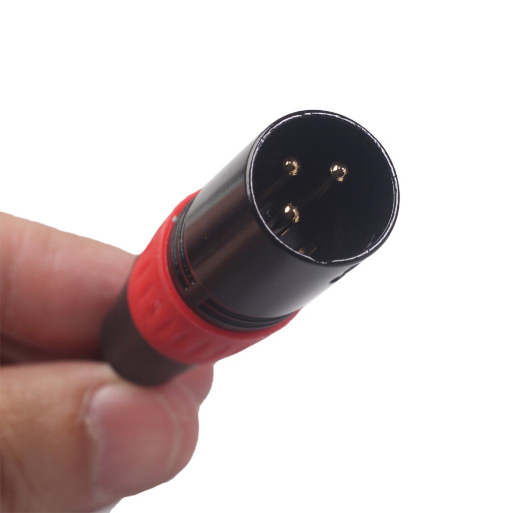 Black 3Pin Male Plug to XLR 5Pin Female Plug Cable Adapter XK1073M5F 1.8m