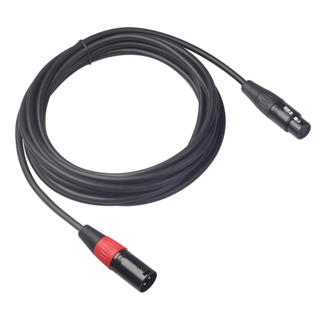 Black 3Pin Male Plug to XLR 5Pin Female Plug Cable Adapter XK1073M5F 3m