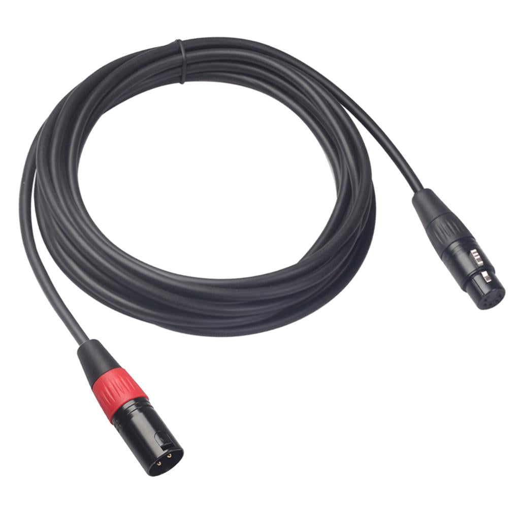Black 3Pin Male Plug to XLR 5Pin Female Plug Cable Adapter XK1073M5F 3m