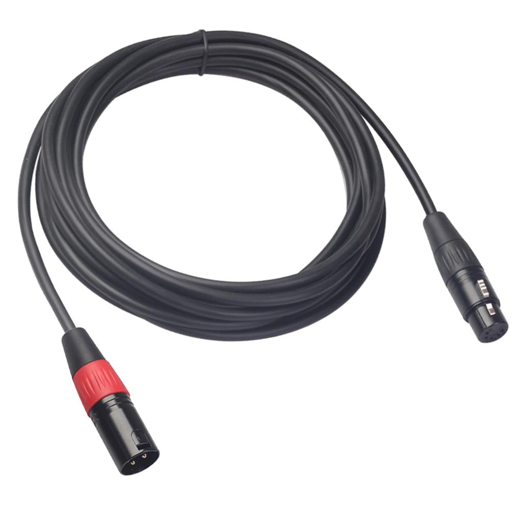 Black 3Pin Male Plug to XLR 5Pin Female Plug Cable Adapter XK1073M5F 3m