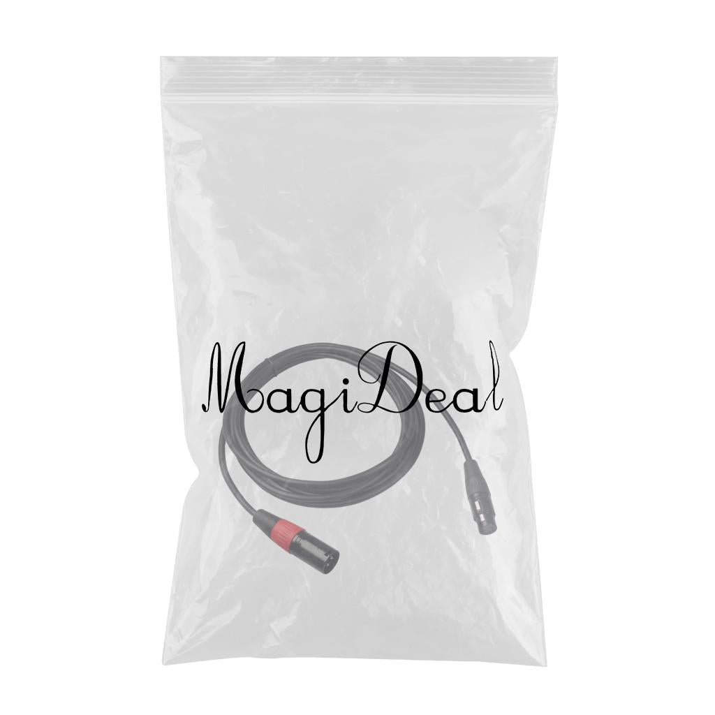 Black 3Pin Male Plug to XLR 5Pin Female Plug Cable Adapter XK1073M5F 10m